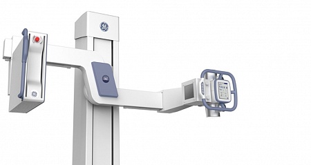GE Brivo XR575  Аппарат цифровой рентгенографический с плоскопанельным детектором, напольной колонной и U-дугой